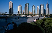 View of office towers in Pudong, Shanghai, China