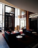 Interior of lounge at Chambers hotel in New York, USA