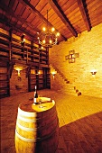 Vinothek im Keller des Weinguts von Birgit Eichinger, Kamptal