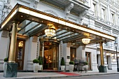 Facade of Imperial Hotel with restaurant in Vienna, Austria