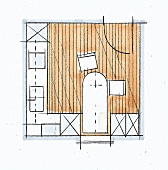 Illustration: Küchengrundriss 3 