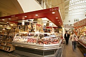 View of market stands in Germany