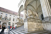 View of Feldherrenhalle in Munich, Germany, low angle view