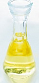 Close-up of olive oil in bottle