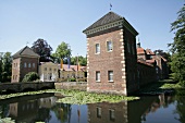 View of Moated castle Anholt at North Rhine-Westphalia, Germany