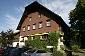 Cars parked outside Oxon Hill Manor at Baden-Wurttemberg, Germany