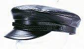 Schwarze Ledermütze "Elbsegler" 