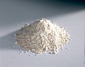 Heap of oatmeal on white background