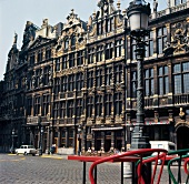Facade of Grand Place in Brussels, Belgium