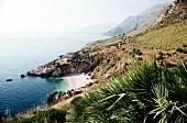 View of coast in San Vito lo Capo, Sicily, Italy