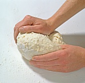 Kneading dough for preparation of partridge pie, step 3