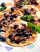 Close-up of blueberry pancakes