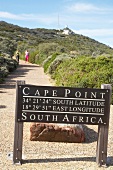Südafrika, Anzeigetafel für das Kap der Guten Hoffnung