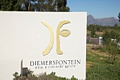 Südafrika, Weingut Diemers Fontein, Firmenschild