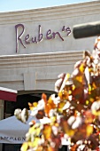 Close-up of entrance of Reuben's restaurant, Franschhoek, South Africa
