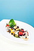 Salad of Mediterranean vegetables on plate