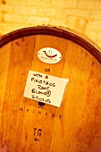 Close-up of wine barrel with Pinotage from 2005, Winery Meinert, South Africa