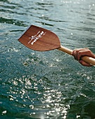 Close-up of wooden paddle