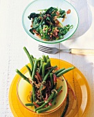 Spanien - Spinat mit Rosinen und grüne Bohnen mit Lachsschinken