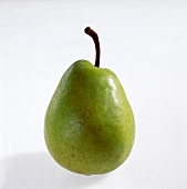 Fresh green pear on white background