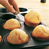 Muffins, Step, Muffins vom Blech nehmen, gebacken