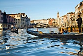 People travelling in Gondola at Grand Canal in Venice, Italy