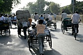Indien, Rikschaverkehr in Old Delhi 