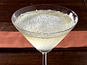 Close-up of ginger champagne in glass