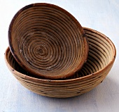 Bamboo baking bowls stacked