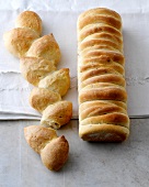 Corn and bread baguette