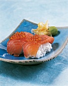 Sushi - Nigiri mit Lachs und Kav iar