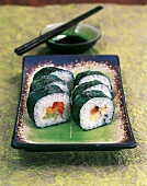 Sushi - Gemüse-Futo-Maki, Matjes -Futo-Maki