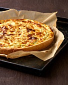 Bacon cheese quiches on plate