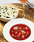 50 Kartoffelrezepte - KartoffelMangold-Suppe, rote Fischsuppe