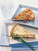 GLYX-Backen, Lauchquiche m. Sesam, Käsekuchen, Schnittlauch