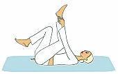 Illustration, Hormon-Yoga-Übung 4 C, Sthambasana