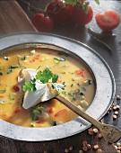 Suppen, Indische Kichererbs ensuppe, kalt, Chana Dal