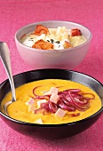 Schlank im Schlaf, Blumenkohlsuppe mit Speck, gelbe Paprikasuppe