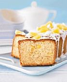 Sliced pineapple and coconut cake