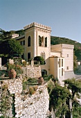 View of Castello Canevaro at Zoagli in Cinque Terre, Italy