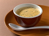 Cheese and herb sauce in bowl