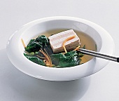 Suppen, Garnelenschnitte in Se etang-Suppe geben, Step 5