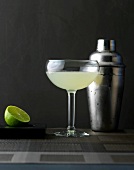 Classic Daiquiri with rum and lime juice in cocktail glass