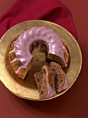 Weihnachtsbäckerei, Glühweinkuchen, Glasur pink