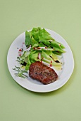 Kochbuch Nr. 1, Rindersteak mit frischem Salat