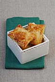 Puff pastry appetizers with minced meat