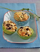 50 Muffins, Ziegenkäse-Rucolaund Feta-Oliven-Muffins