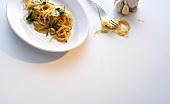 Nudelsaucen, Spaghetti mit Knoblauchsauce, scharf