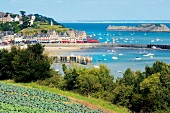 Hafen von Cancale, Küste, Boote, Promenade, Häuser, Bretagne