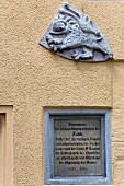 Coat of arms of wealthy patrician sign on wall